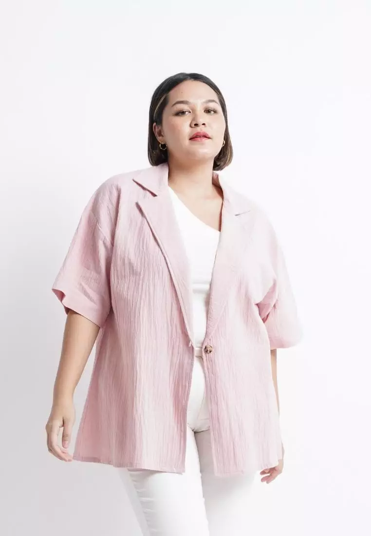 Jual Xtramiles Xtramiles Plus Size Blazer Lorraine Pink Original