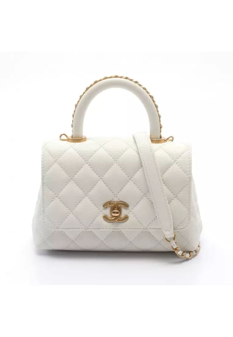 Chanel Pre-loved Chanel coco handle mini matelasse Handbag Caviar 