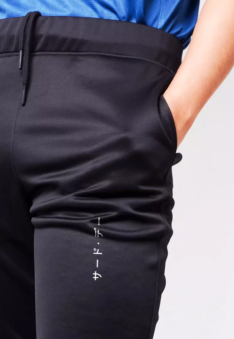 MC031 celana jogger pria anti air kasual korea keren katakana hitam