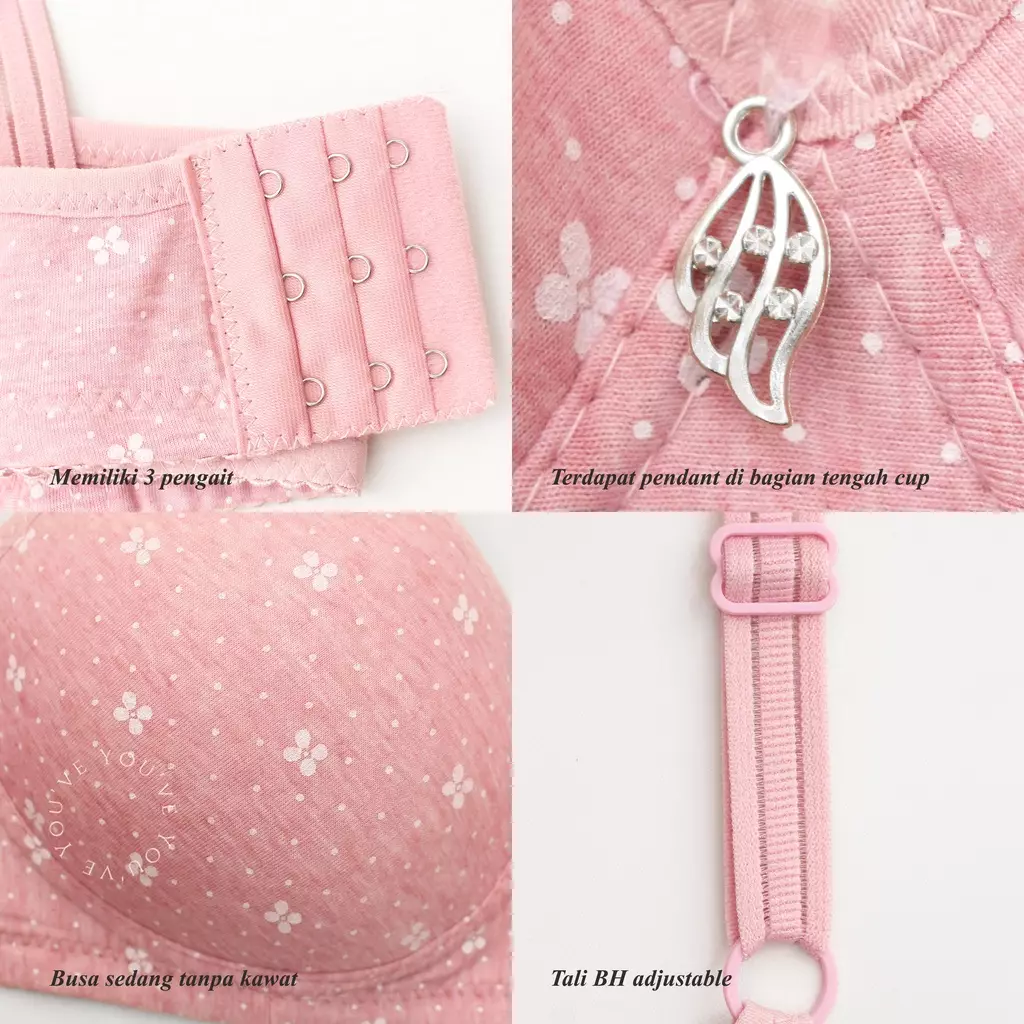 You’ve ( YouHave ) BH Wanita Bra Wanita Busa Tipis Tanpa Kawat 100096