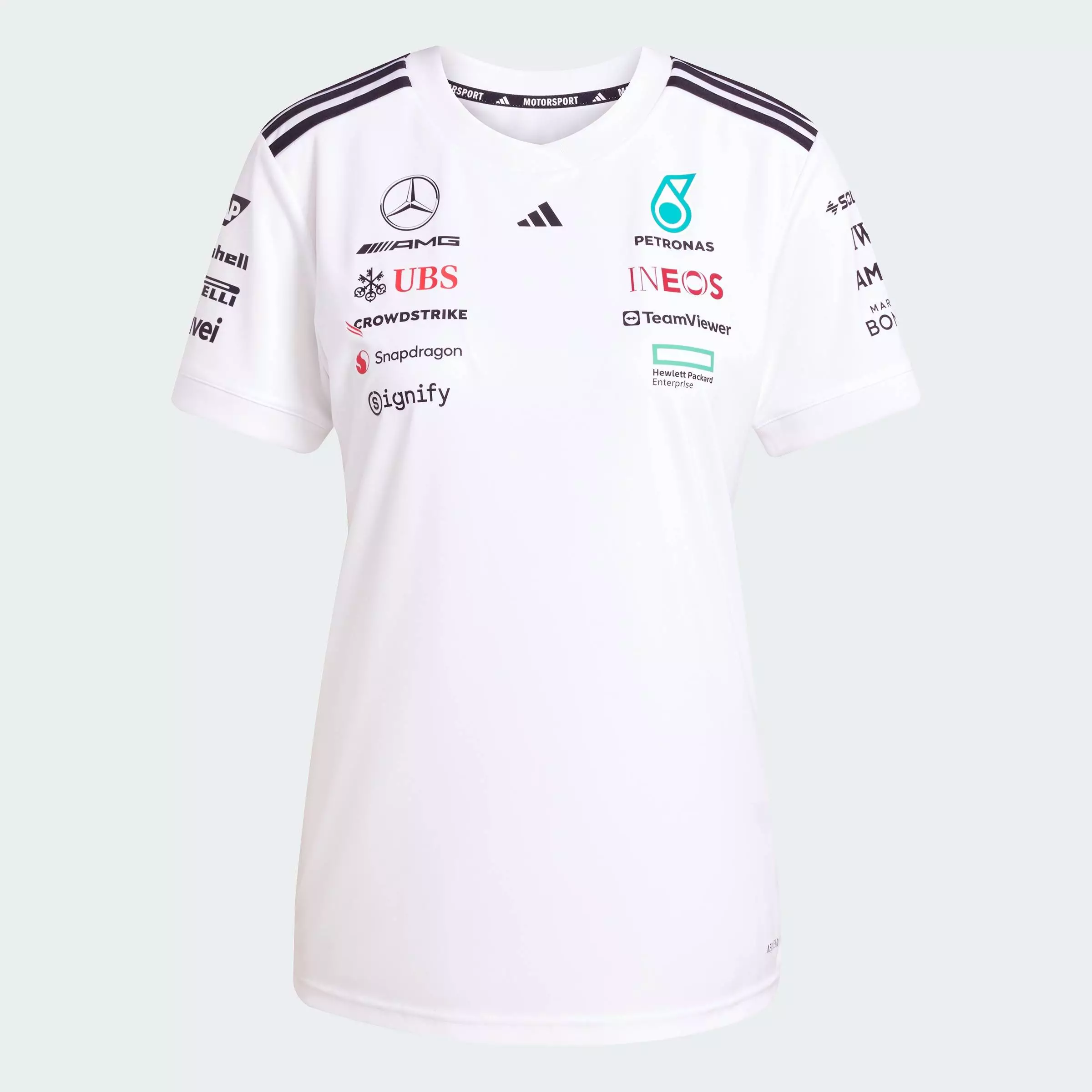 Motorsport MERCEDES - AMG PETRONAS FORMULA ONE TEAM DRIVER JERSEY Women White JX5799