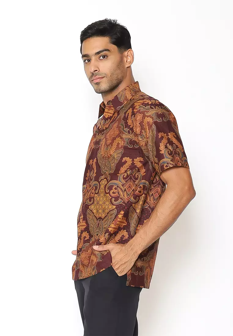 Hadinata Batik Pria Kemeja Pendek Mohan Mohini