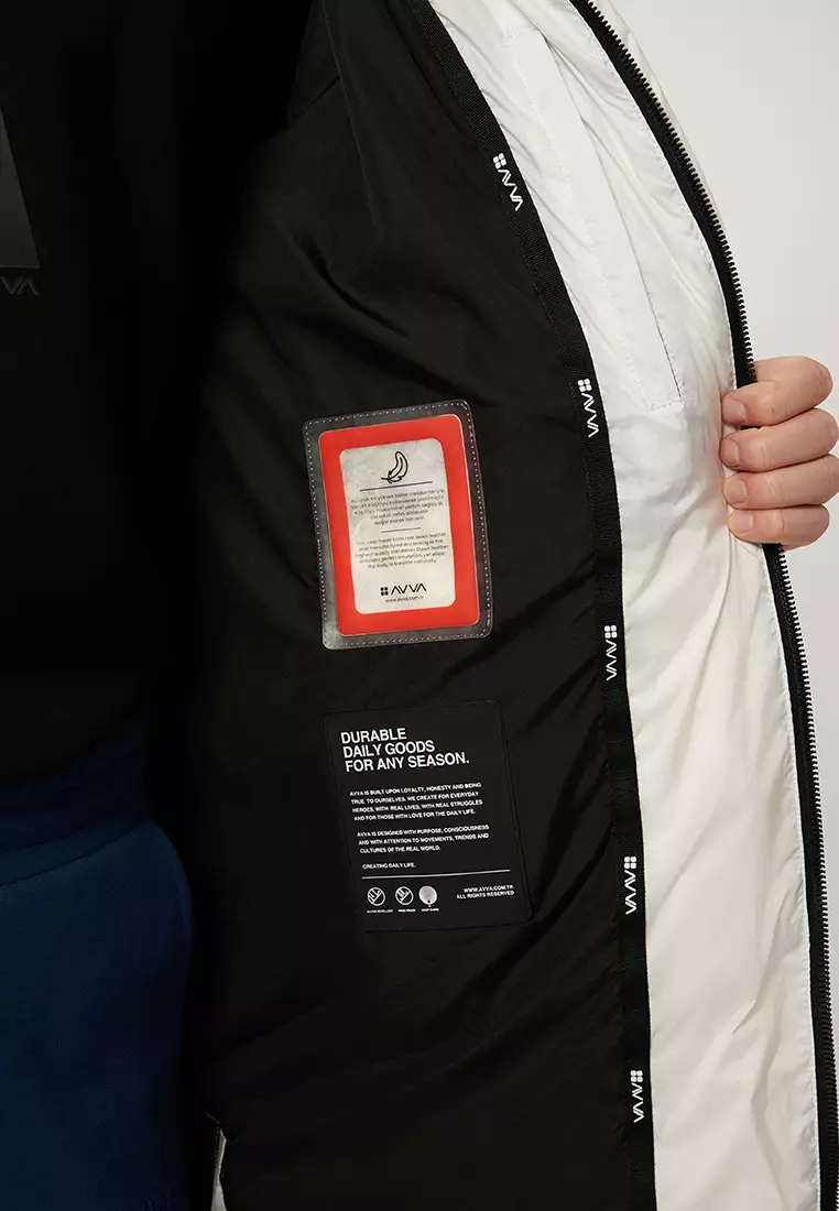 Men's White Goose Down Water Repellent Windproof Hooded Long Puffer Coat A32Y6021