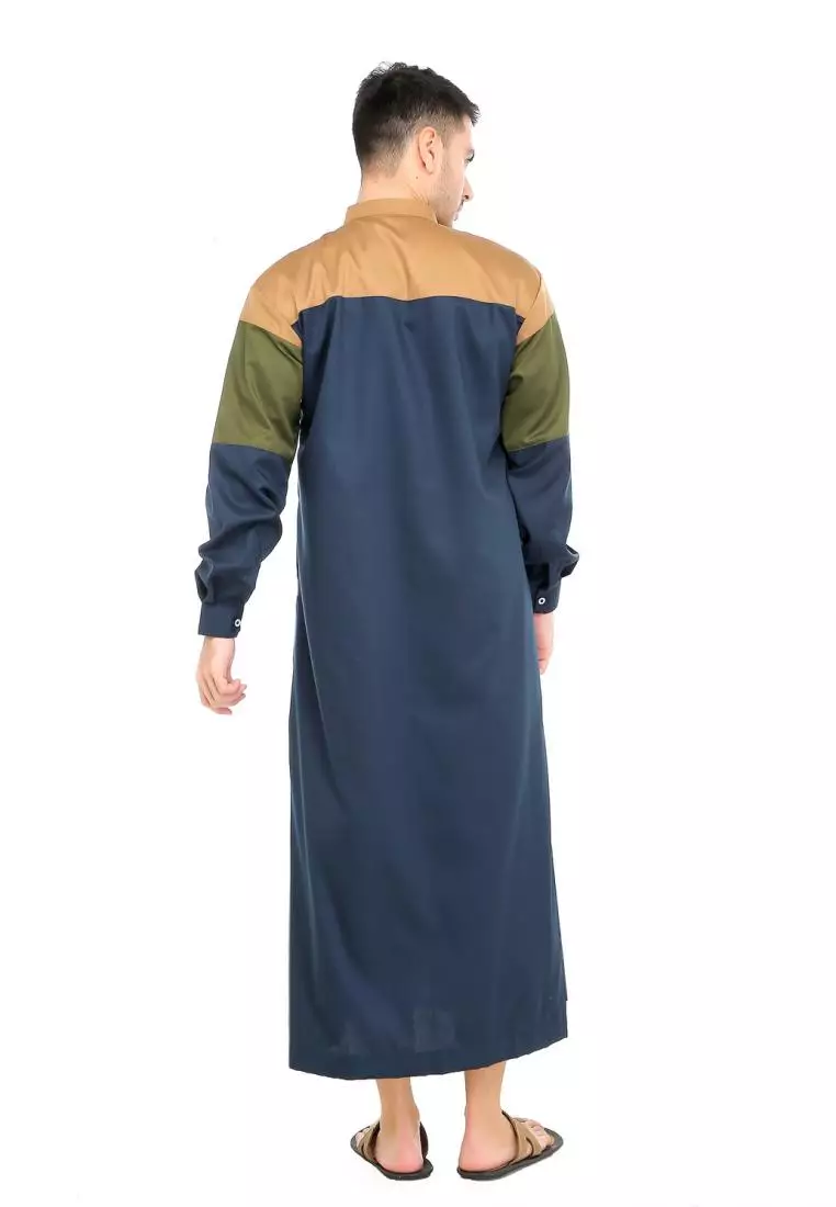 Jubah Gamis Muslim Pria Arsyad - Navy Army