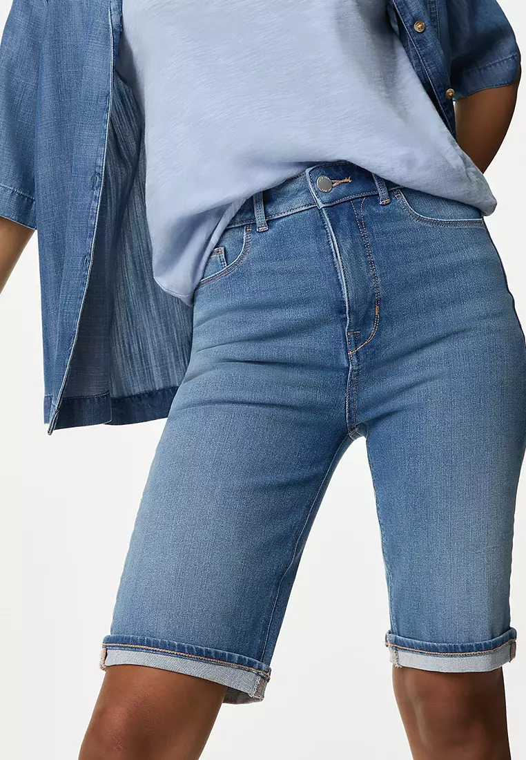 Magic Shaping Denim High Waisted Shorts