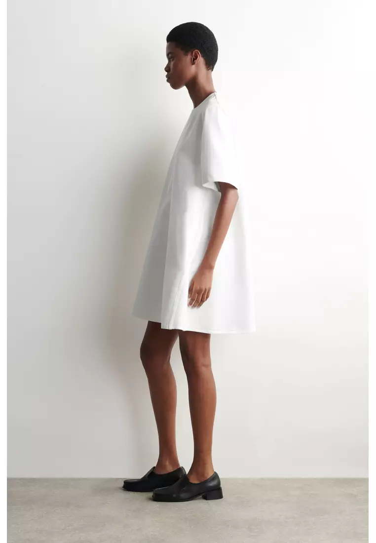 cos denim dress SLEEVELESS sleeved layers in the winter months and style as a standalone piece in summer COS + Denim Half-Zip Dress