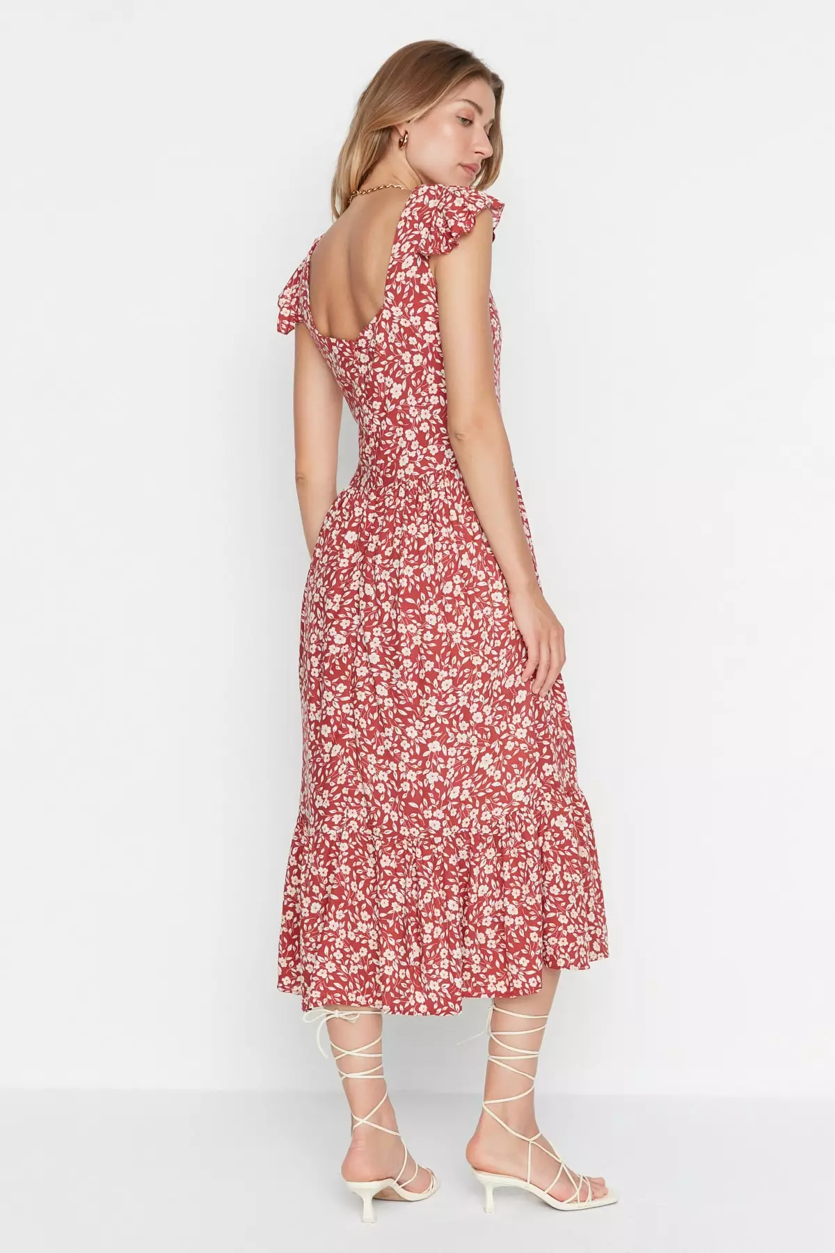 Printed Square Neck Dress
