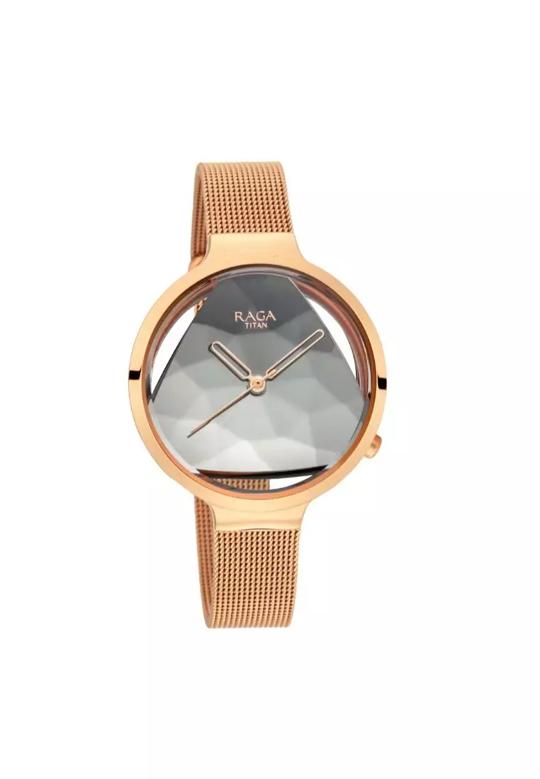 Buy Titan Titan Raga Rose Gold Stainless Steel Watch For Women