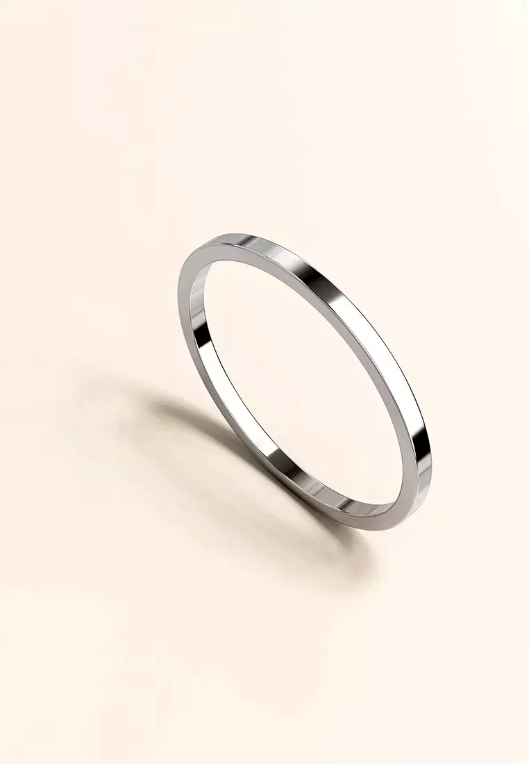 White Gold Simplicity Slim Ring