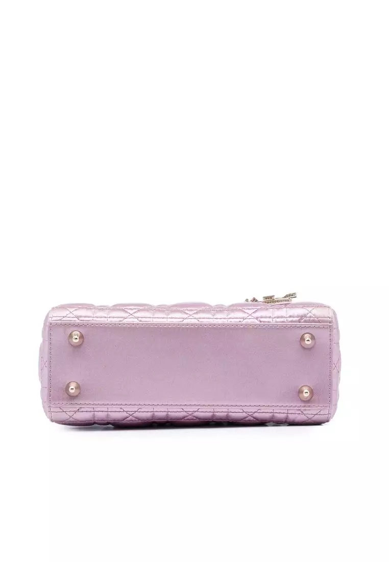 Pre-Loved Dior Small Satin Cannage Swarovski Lady Dior