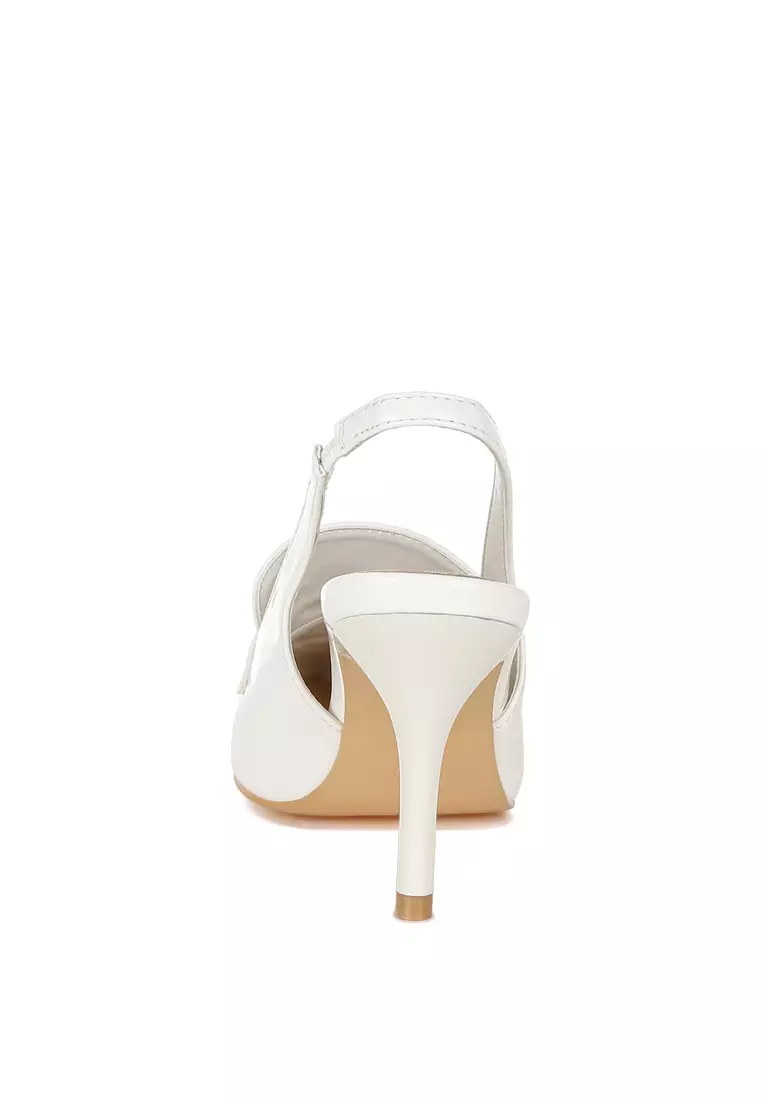 Slingback Loafer Sandals In White