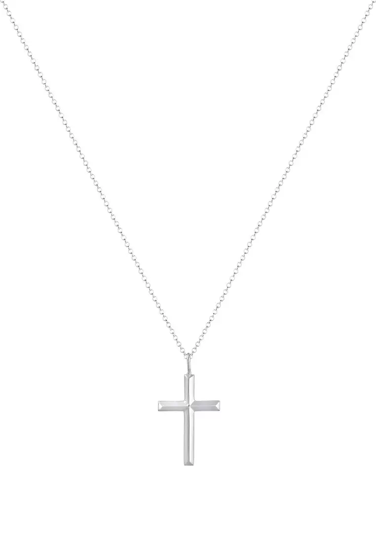 EXCLUSIVE Kalung Perhiasan Perak 925 Pria Chain Cross