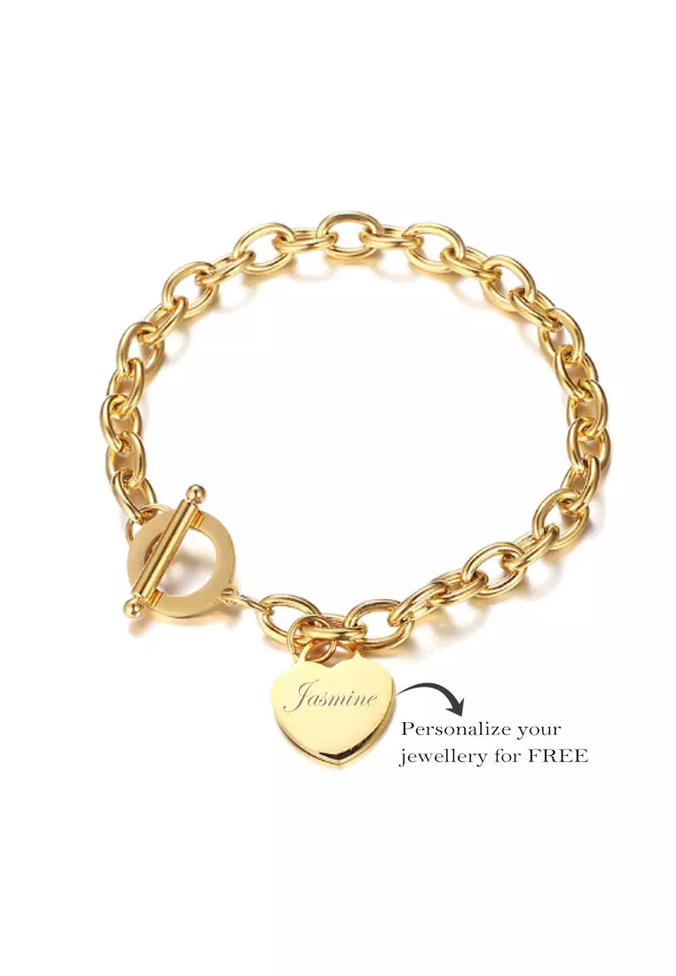 Gold bracelet clearance with pendant