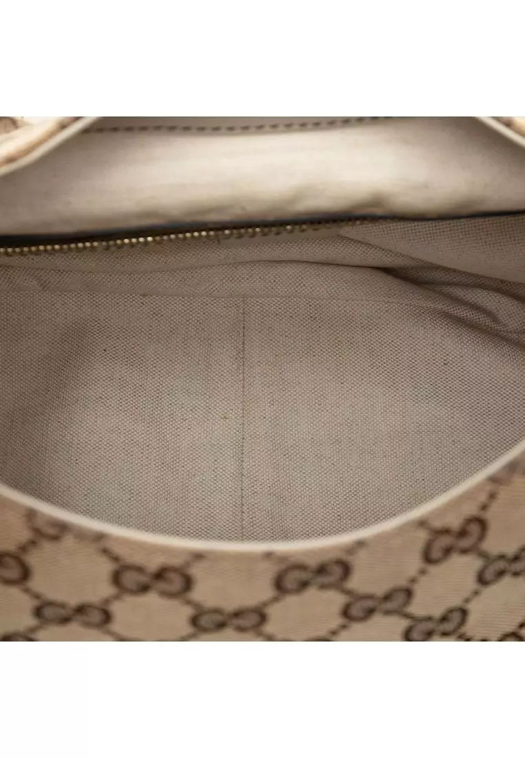 Pre-Loved Gucci Medium Gg Canvas Emily Flap Satchel