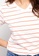 LC WAIKIKI orange V Neck Striped Cotton T-Shirt 94AFFAA78B6177GS_3