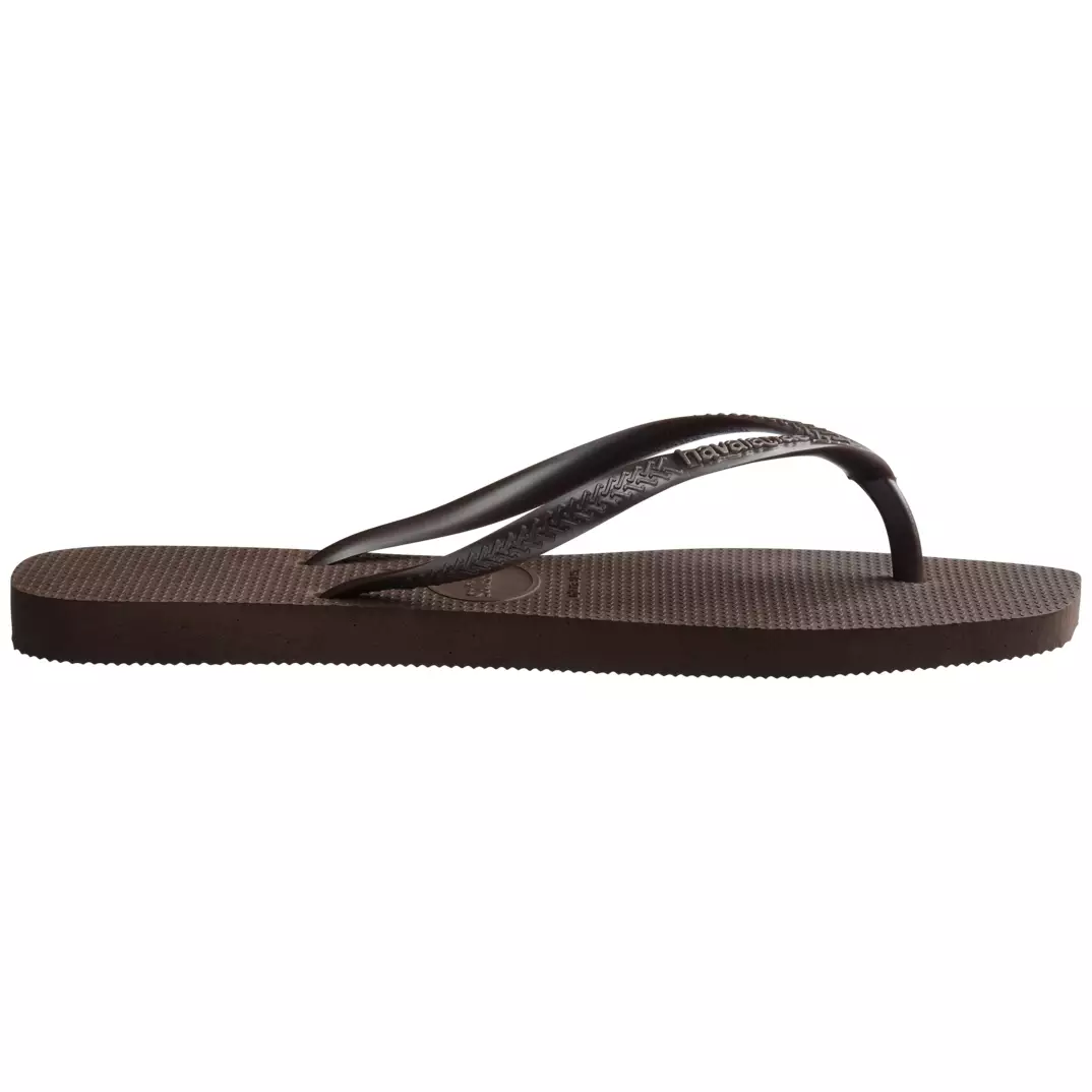 Havaianas Slim Square Dark Brown - Sandal Wanita
