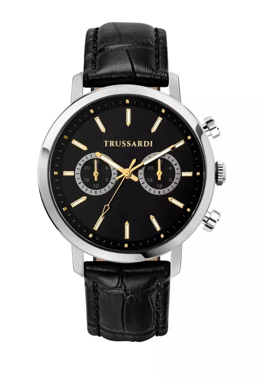 【2 Years Warranty】Trussardi T-Couple 43mm Men's Quartz Watch Luminous Dial Hands R2451147001 Japan Movement