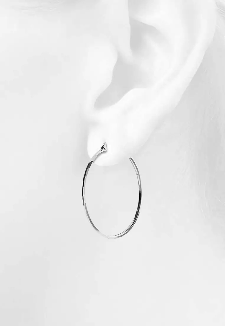 Solid 925 Sterling Silver Sophia Hoop Earrings