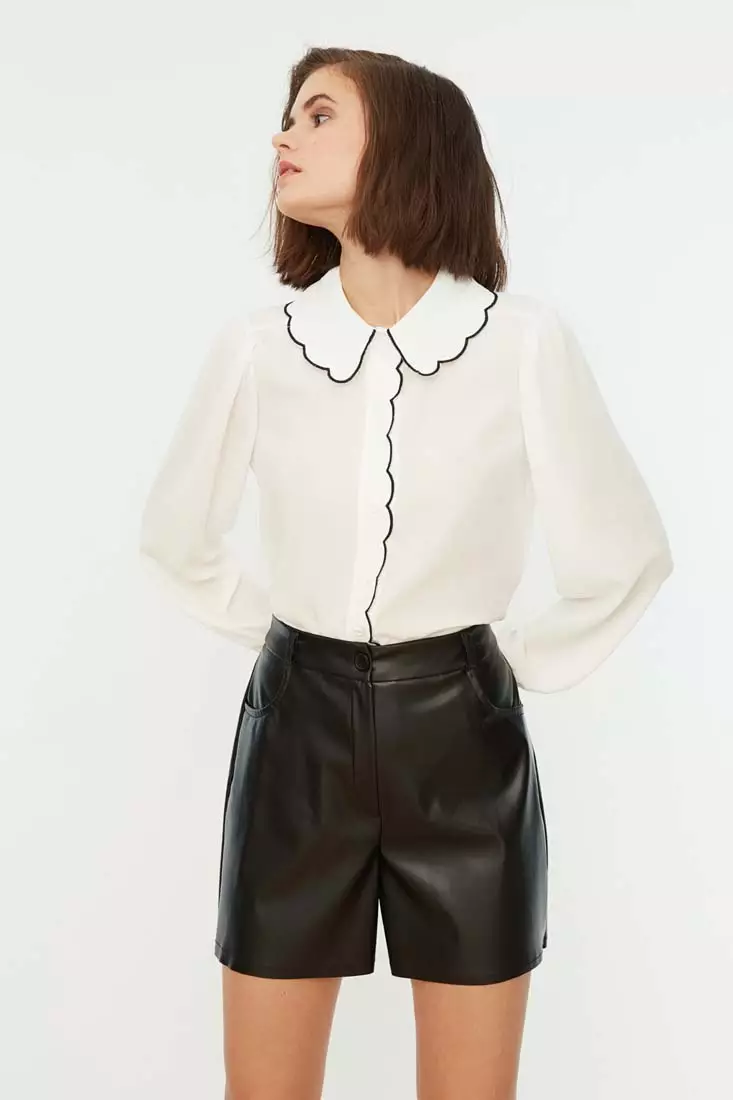 Leather Look Pocket Shorts
