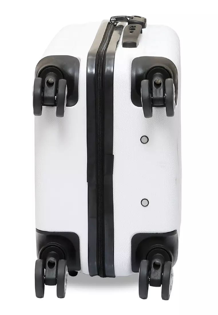 Carlton Koper Hardcase Unisex Size 20 Inch Tas Travel Combination Lock Large Compartment Material ABS+PVC Coated ORIGINAL - White