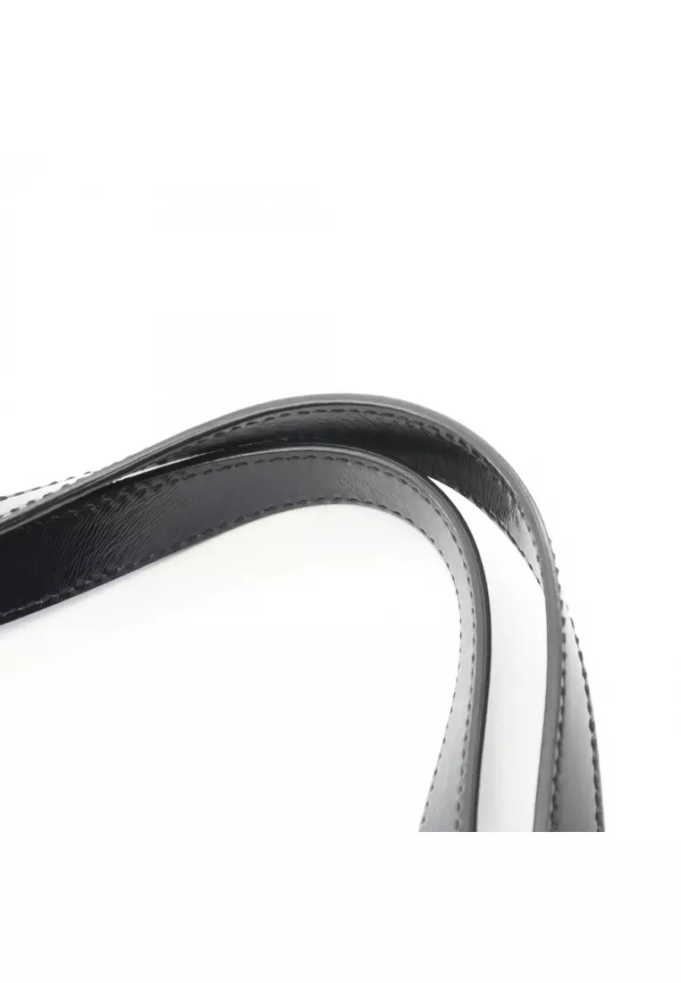 Pre-Loved Fendi Zucca Shoulder bag tote bag canvas leather black