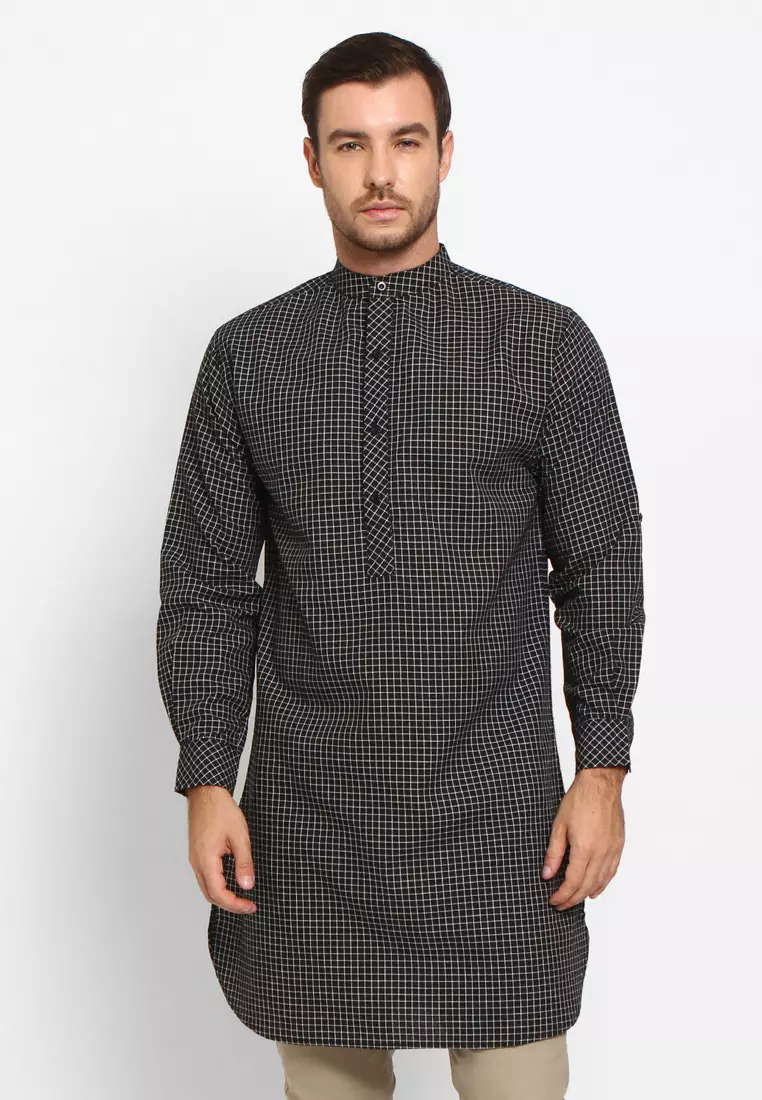 Jual Emikoawa Baju Kurta Square Black Original 2024 | ZALORA Indonesia