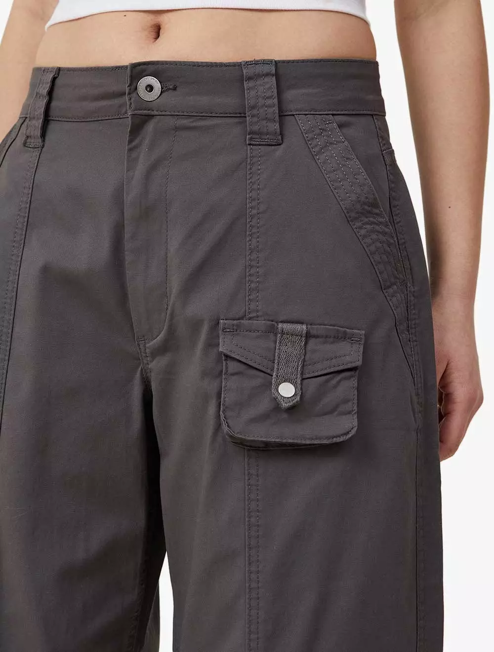 Cotton On - Pakaian Wanita - Hayden Cargo Pant Asia Fit - Graphite