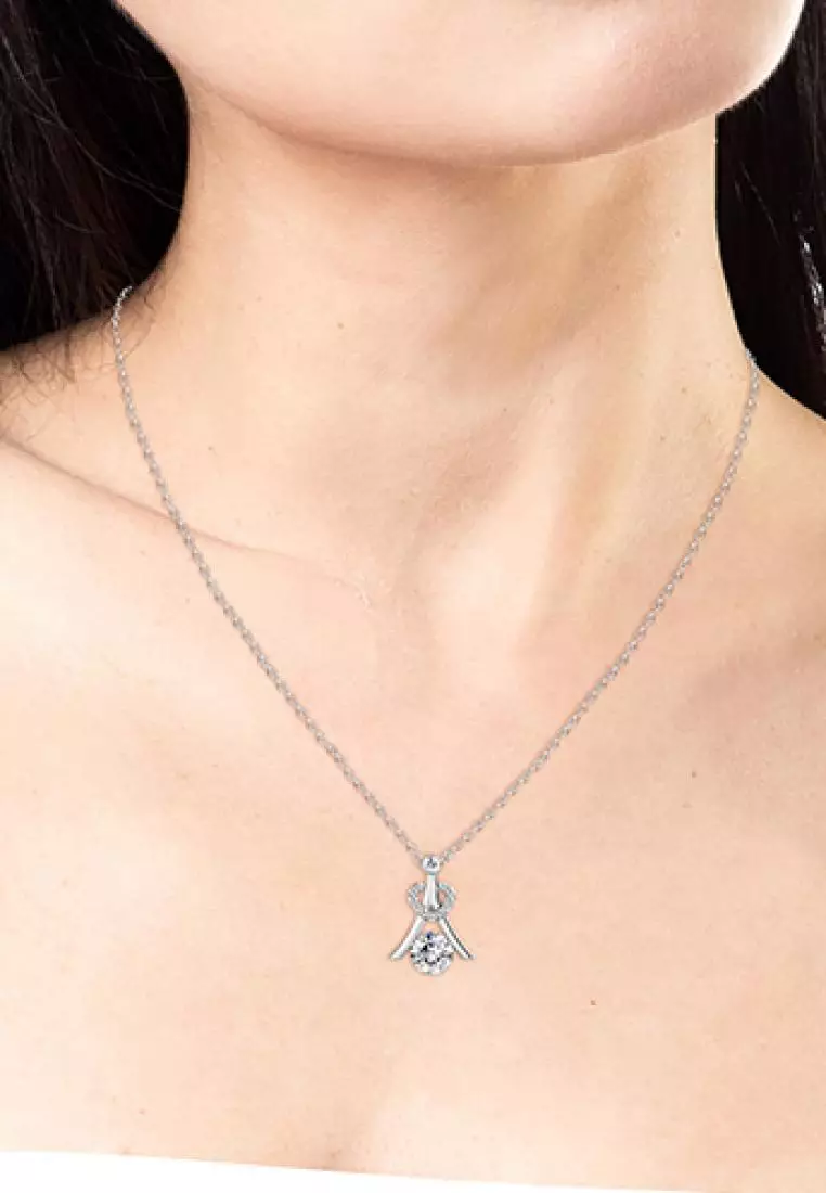 Soleste Pendant WG - Kalung Crystal by Her Jewellery