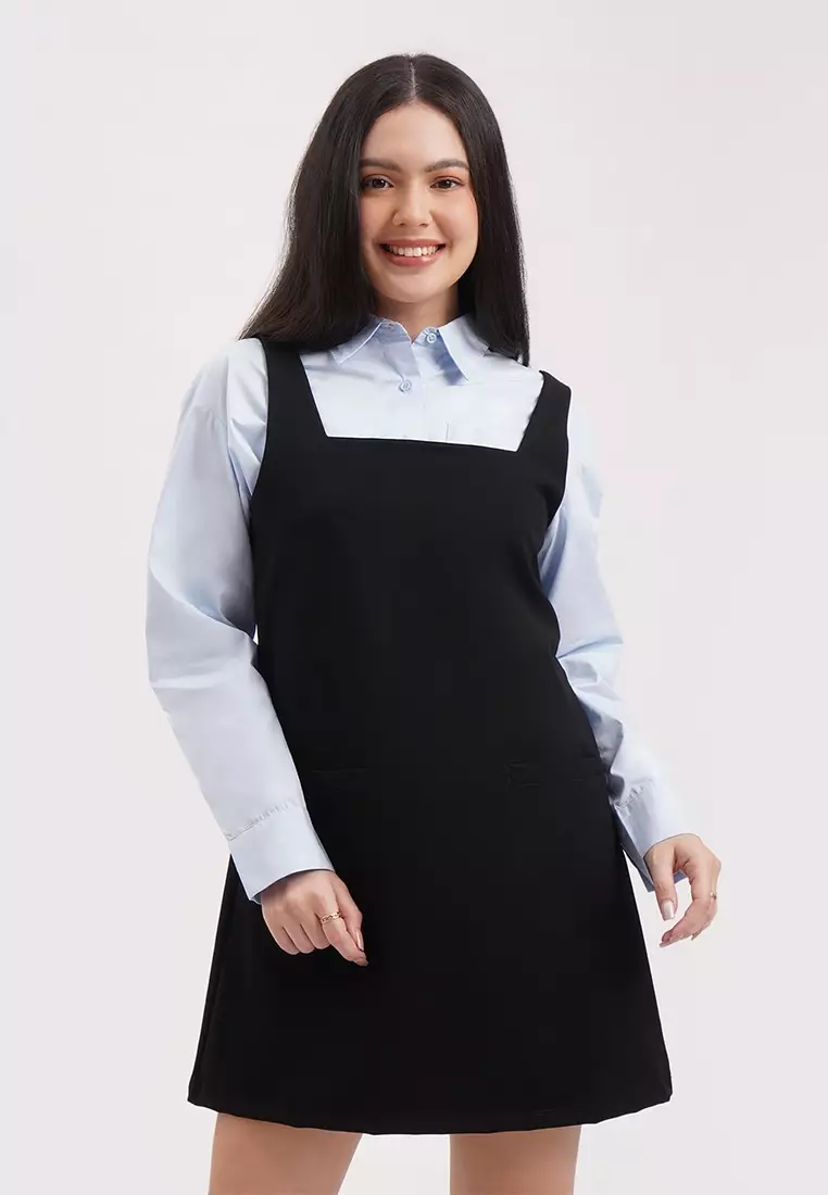 Sleeveless pinafore dress top