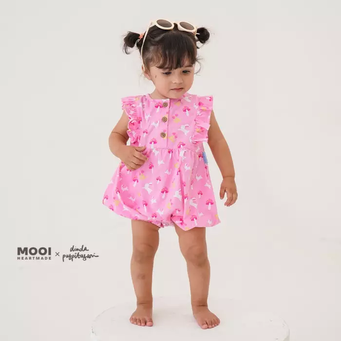 Mooi X Dinda Puspitasari Jumper Bayi Hana Romper Baby - Blue