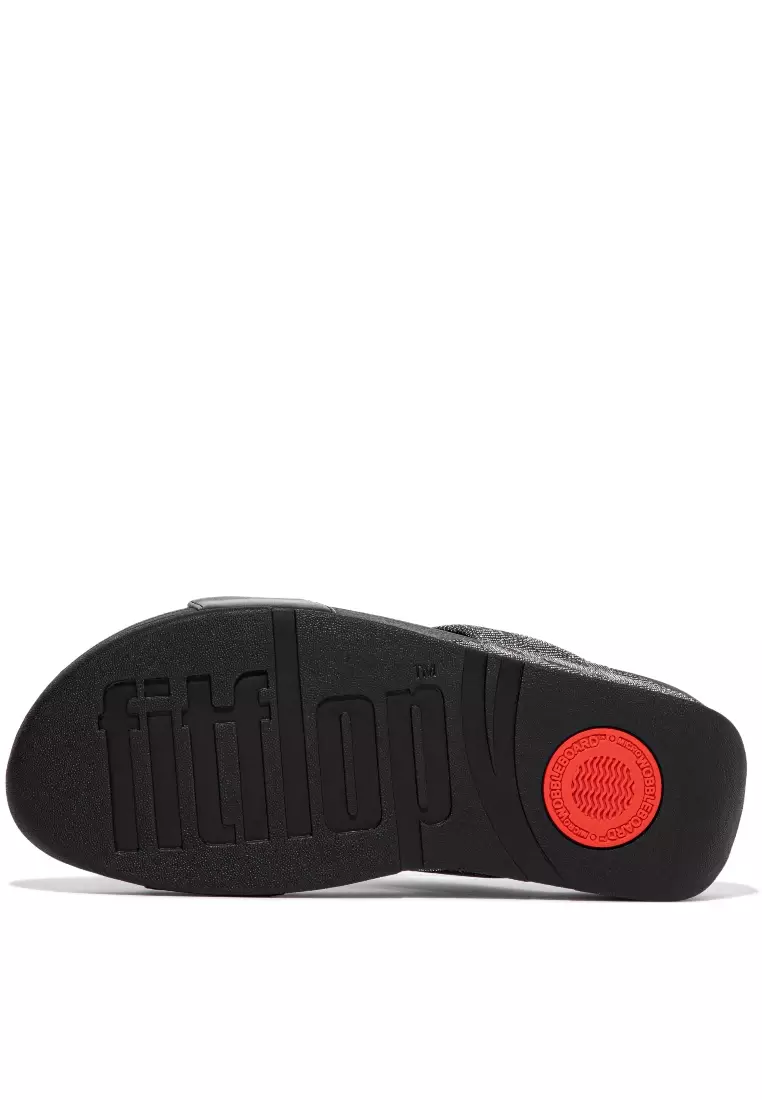 FitFlop LULU Women's Glitz Slides - All Black (ET6-090)
