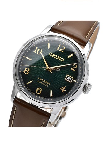Jual Seiko Seiko Presage Srpe45j1 Green Dial Strap Leather Original Zalora Indonesia