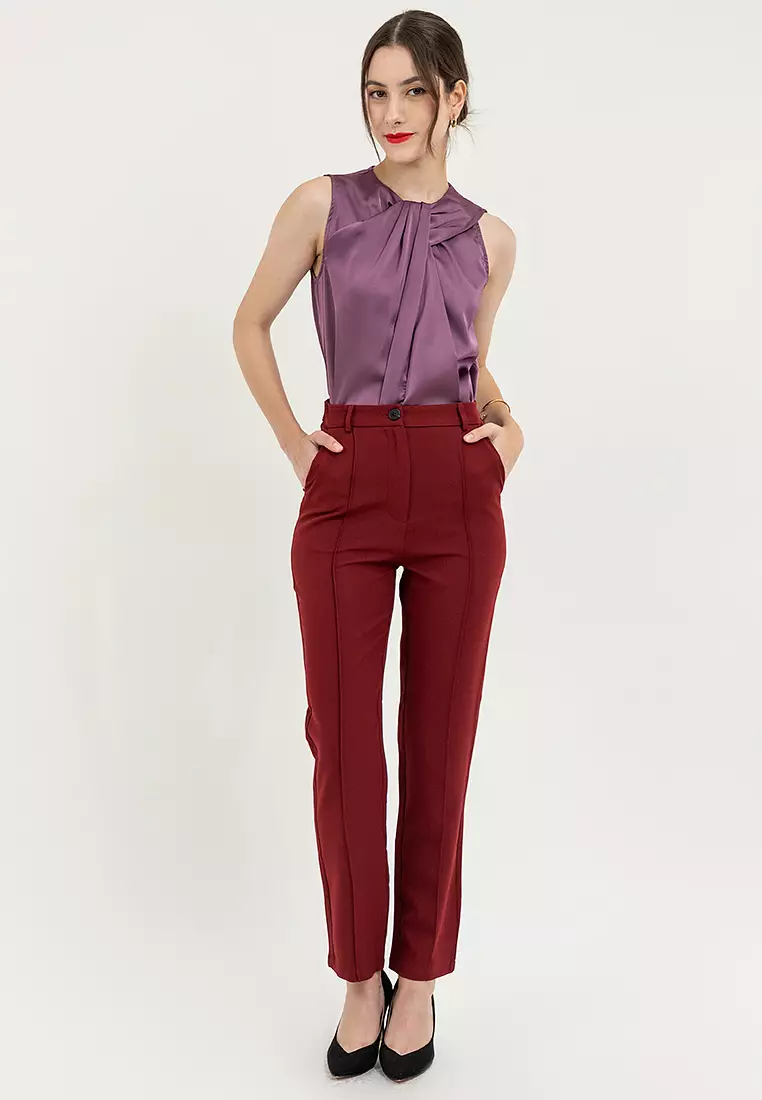 Charlotte Sleeveless Drape Blouse