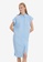 Vero Moda blue Louise Sleeveless Loose Shirt Dress 4689DAAD33EFF2GS_1