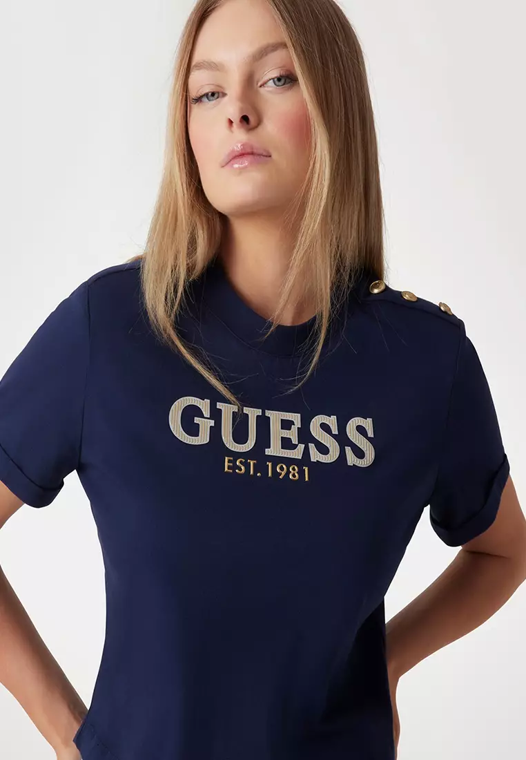 Metal Logo Cropped Tee