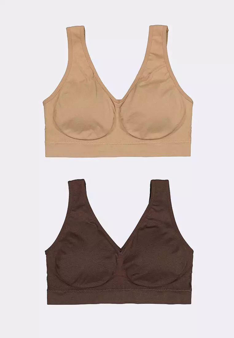 Buy BENCH Women's 2-in-1 Pack Seamless Bra 2026 Online | ZALORA Philippines