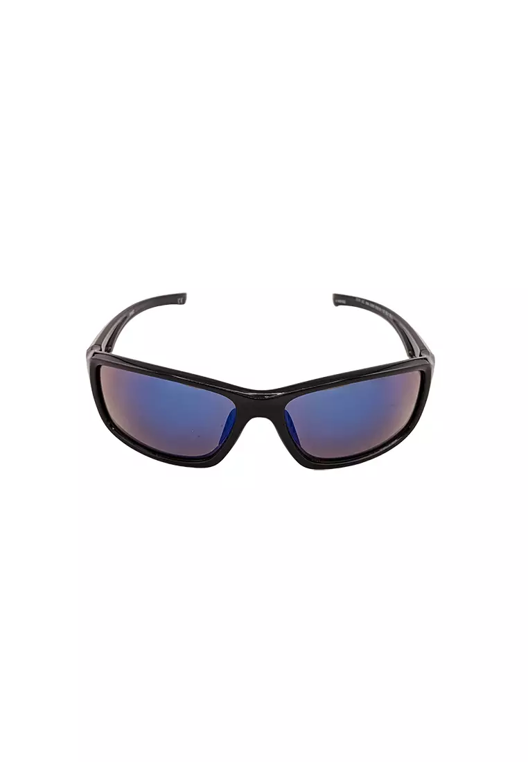 Unisex's Rectangle Frame Black Plastic UV Protection Sunglasses - SUNSC3640205