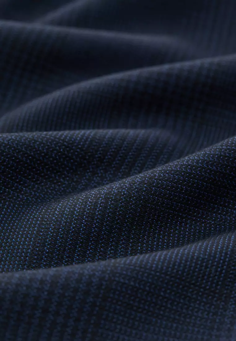 Midnight Blue Check Leisure Suit