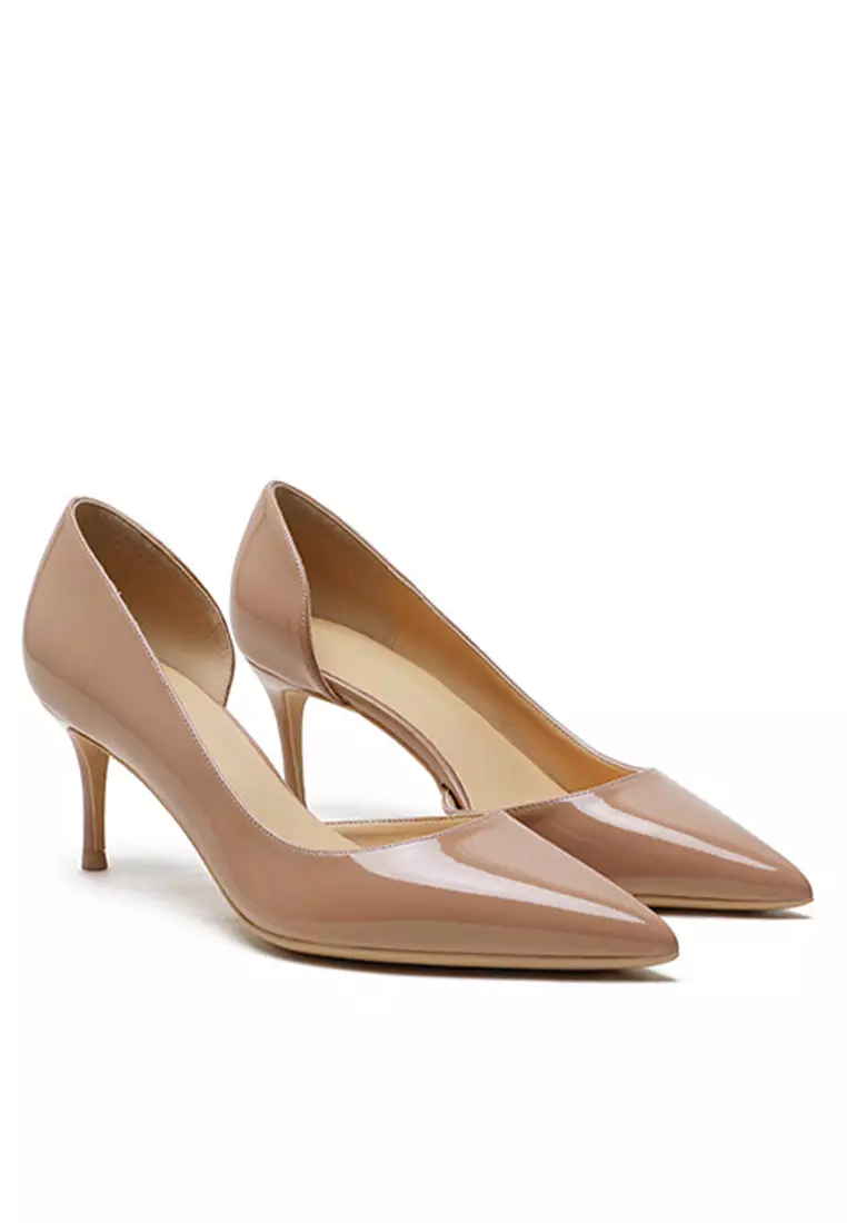 6CM Pointed Patent D'Orsay High Heel Shoes HZL164