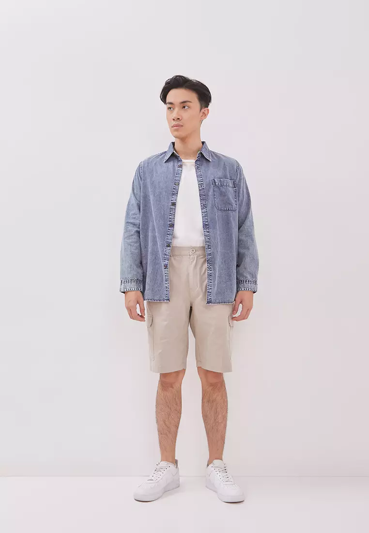 DUST Celana Short Pant Oliver Cream (DM.3404)