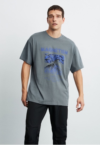 GRIMELANGE grey MADDOX Men Grey T-shirt 7F156AA02067CBGS_1
