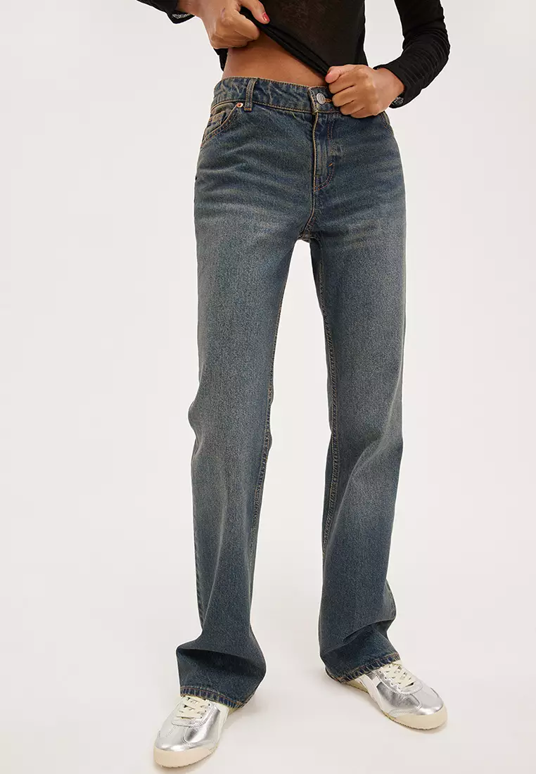 Buy Monki Wakumi Low Waist Bootcut Jeans Online | ZALORA Malaysia