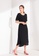 XAFITI black Short Sleeves Solid Dress B6FBAAA57A98F5GS_4