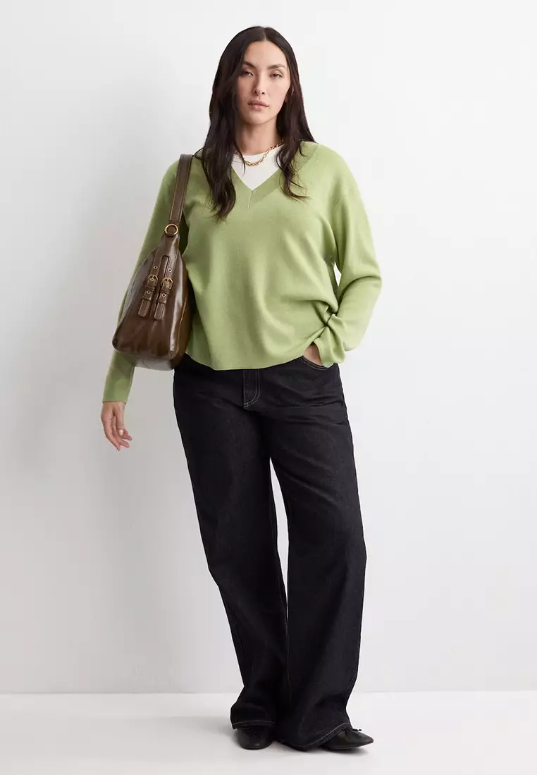 V-Neck Knit Sweater