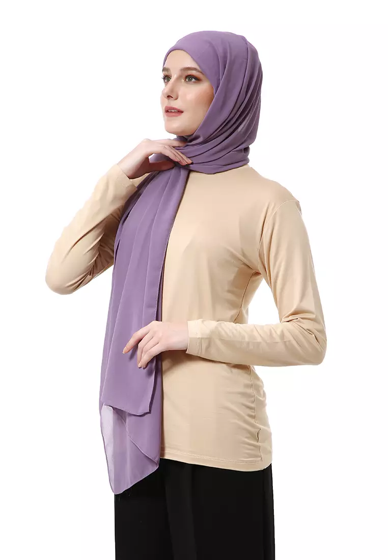 Zhalika Phasmina Motif Polos High Premium Quality - Mauve