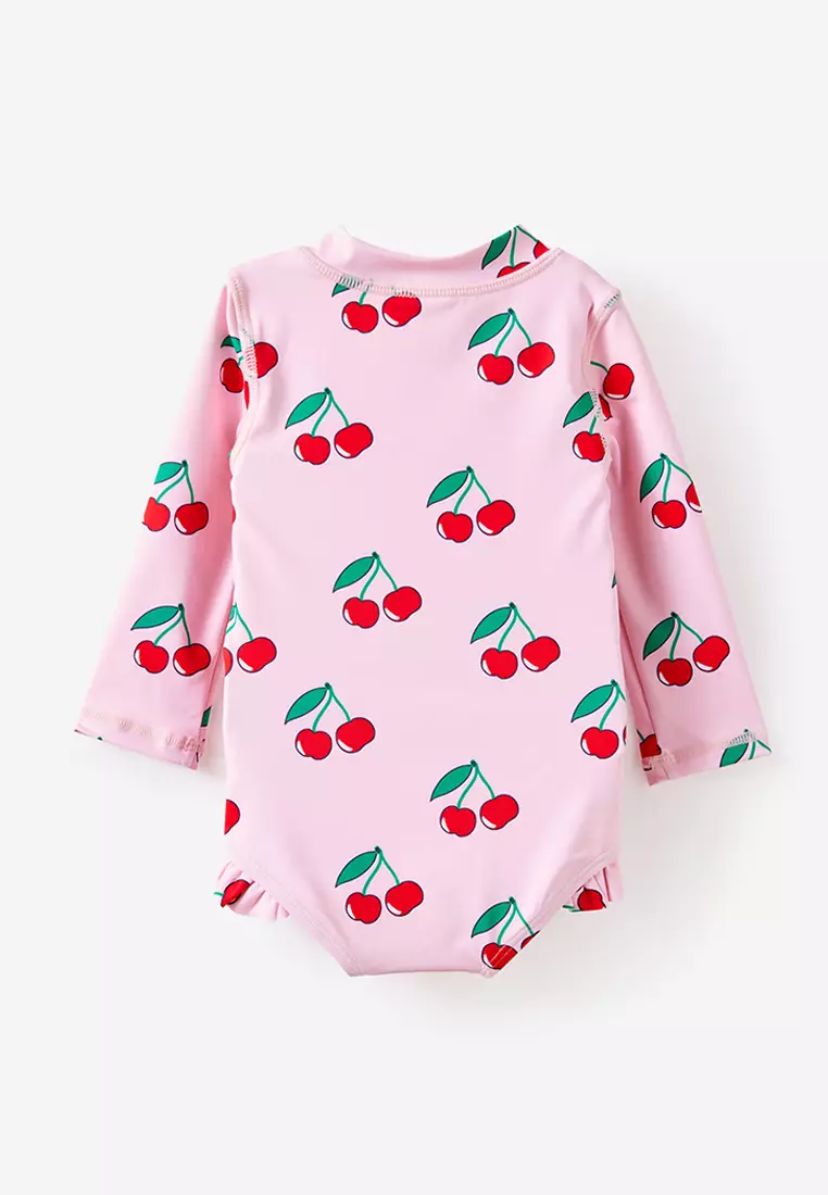 Lucy 長袖荷葉邊背部泳衣