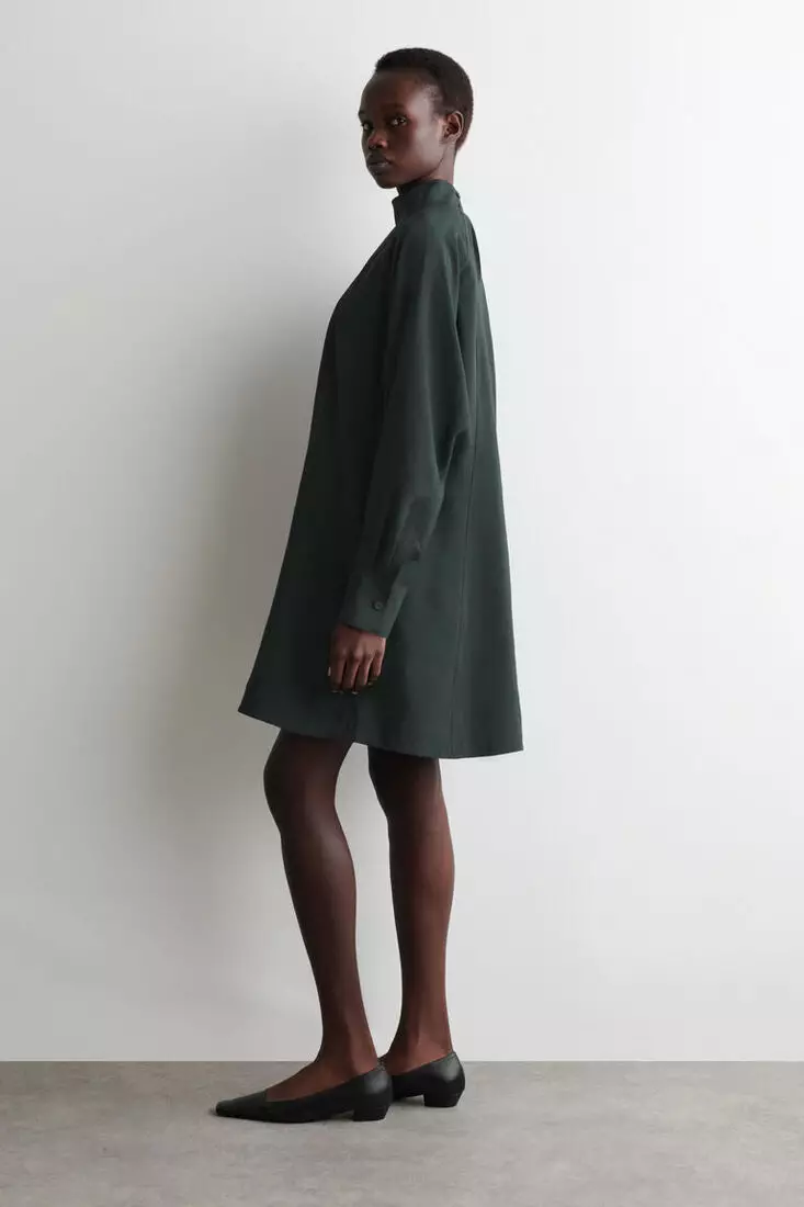 BATWING-SLEEVE MINI DRESS