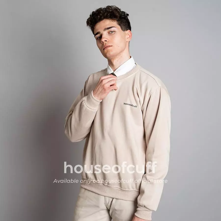 Houseofcuff sweater crewneck basic outer beige