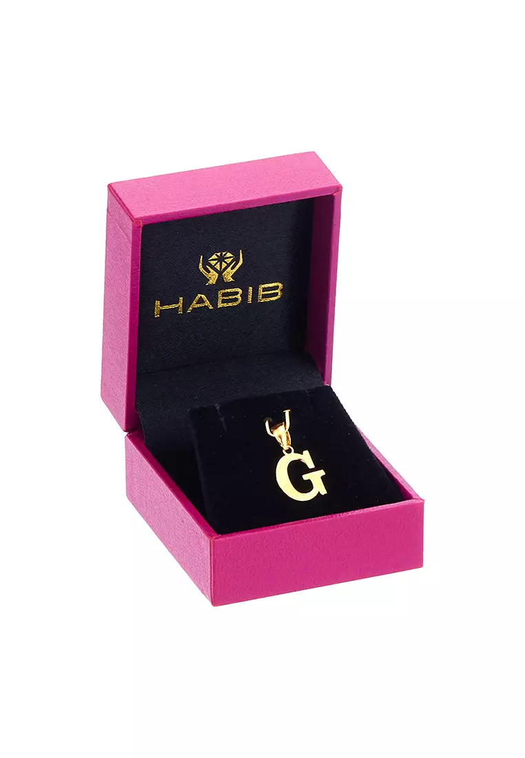 HABIB 916/22K Yellow Gold Alphabet Pendant STP060723(G)