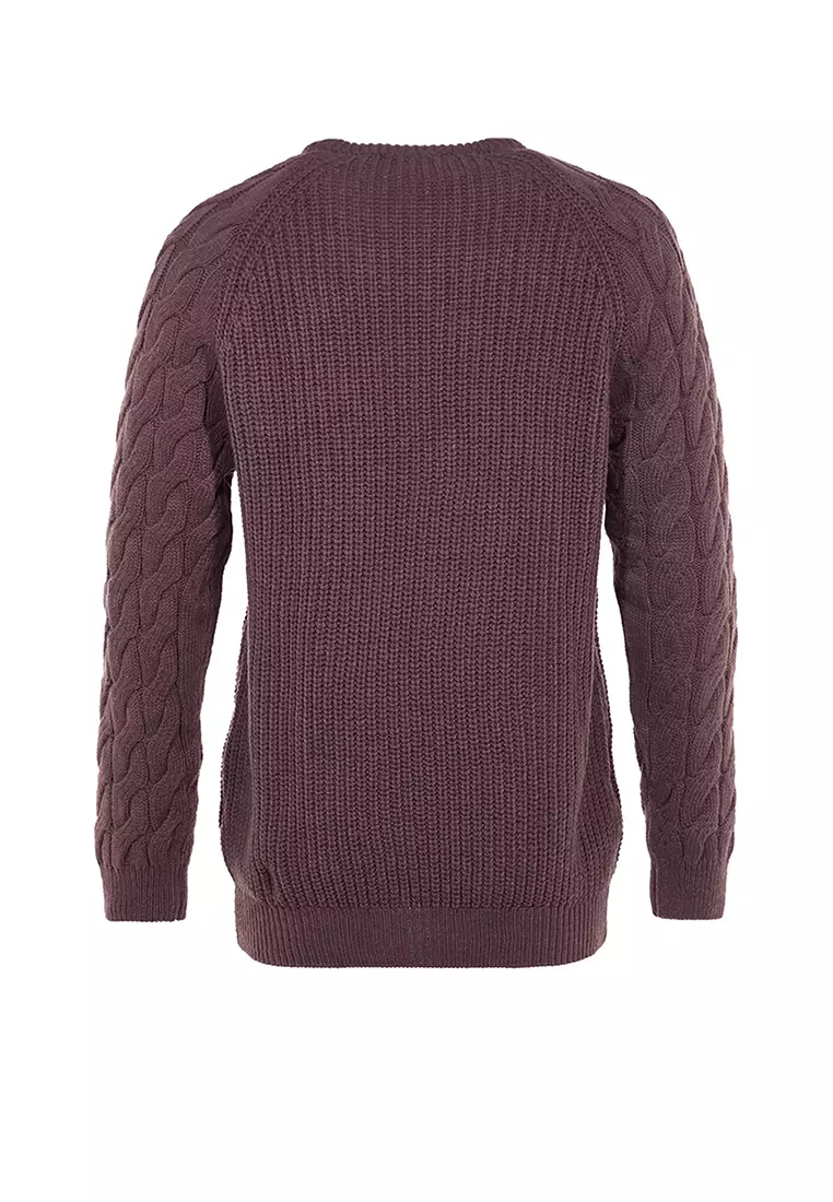 Regular Fit Raglan Sleeves Sweater